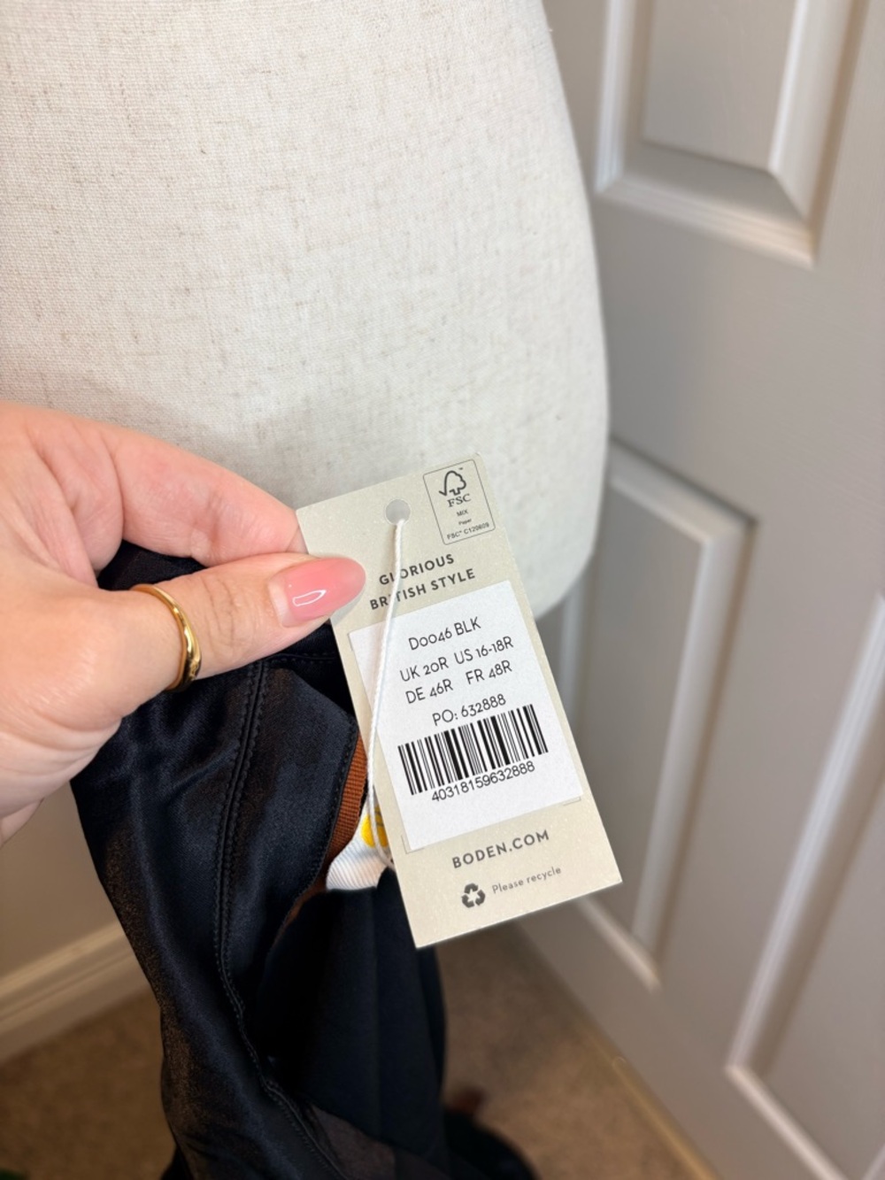 BODEN Black Satin Collar Jumpsuit - Picture 12 of 12